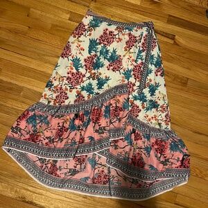 Cupio high low floral maxi skirt